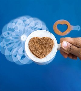 KIT DE 16 STENCILS PARA CAFÉ TRANSPARENTE