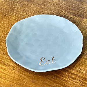 PRATO PORCELANA  CINZA