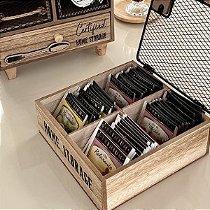 CAIXA DECORATIVA COFFEE LIMITED EDITION 4 DIVISÓRIAS