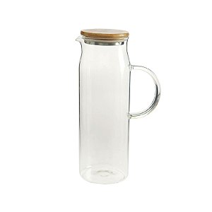 JARRA DE BOROSSILICATO COM TAMPA DE BAMBU 1500 ML