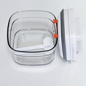 POTE HERMÉTICO COM TAMPA SISTEMA CHAVE ABERTA E FECHADA 350ML