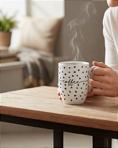CANECA COFFEE CORAÇÃO 350ML