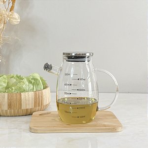 GALHETEIRO DE VIDRO COM ESCALA EM ML