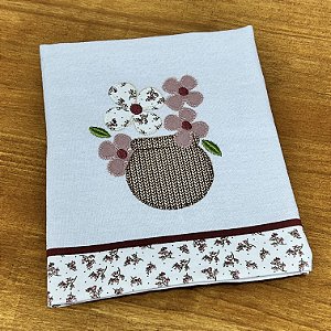 PANO DE PRATO VASO DE FLOR