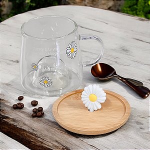 CANECA DE BOROSSILICATO PIRES MARGARIDA 350ML