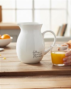 JARRA/LEITEIRA DE PORCELANA HATTAN BRANCA 1L