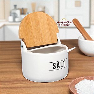 SALEIRO DE PORCELANA BRANCO HATTAN  290ML