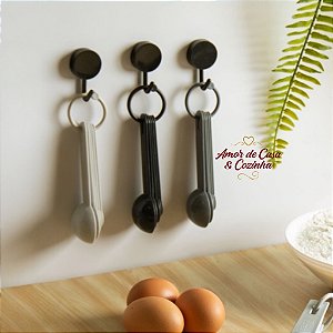 GANCHOS AUTO ADESIVOS 10 UNIDADES DE PLÀSTICO PRETO 4CM