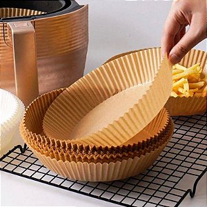 FORMA PARA AIR FRYER 50 FOLHAS REDONDA