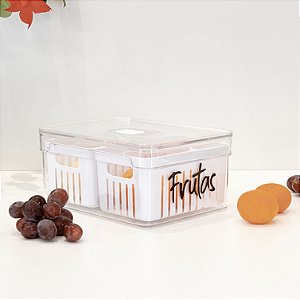 ORGANIZADOR COM 2 CESTOS CLEAR ESPECIAL FRUTAS 2.2L