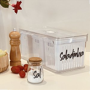 ORGANIZADOR COM 3 CESTOS CLEAR ESPECIAL SALADINHA 5 L