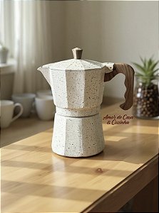 CAFETEIRA ITALIANA MARMOL 300 ML SERVE 6 XÍCARAS DE 60ML