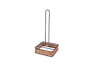 SUPORTE PAPEL TOALHA RATTAN IRON