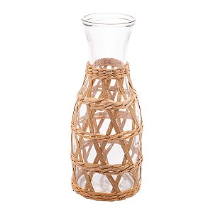 GARRAFA DE VIDRO E FIBRA NATURAL 800ML