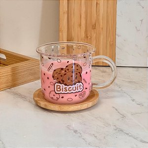 CANECA DIVERTIDA DE VIDRO BISCOITO