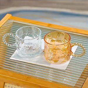 CANECA DIVERTIDA DE VIDRO TRANSPARENTE 300 ML