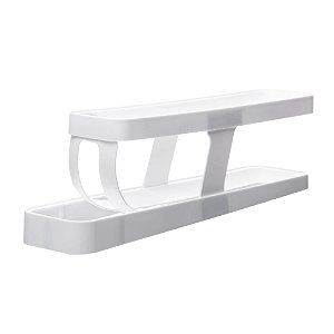 PORTA OVOS COM ROLAMENTO AUTOMÁTICO EM PLÁSTICO BRANCO