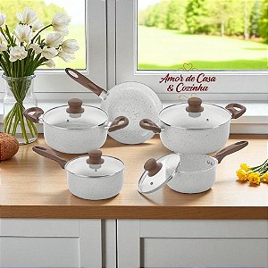 CONJUNTO 5 PANELAS FLORENÇA APTO A INDUÇÃO