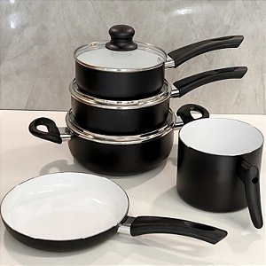 CONJUNTO 5 PANELAS ROMA PRETA