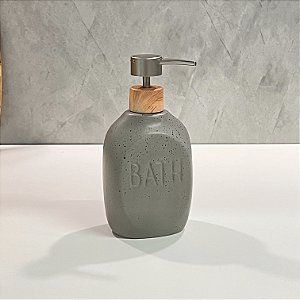 PORTA SABONETE DE CERÂMICA CINZA 430ML