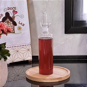 GALHETEIRO DE VIDRO CANELADO 520ML