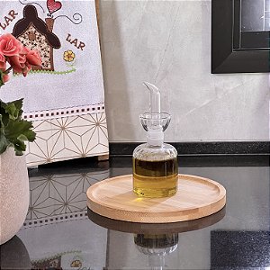 GALHETEIRO DE VIDRO CANELADO 160ML