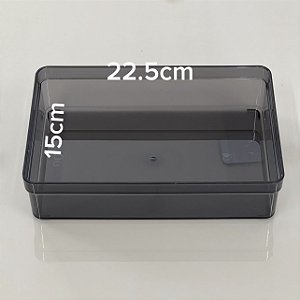 ORGANIZADOR DE GAVETAS 22,5X15CM CLEAR FUME