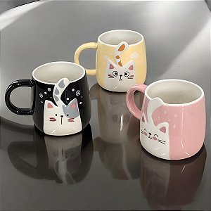 CANECA DE CERÂMICA NEW LIFE 2 GATO ORELHA