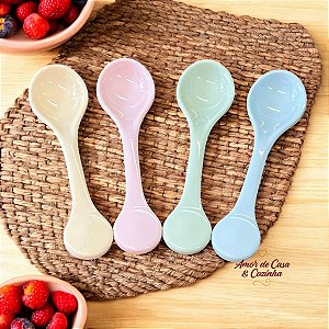 KIT 4 COLHER COLORS MELAMINA 15X4,5CM