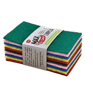 KIT 10 FIBRAS LIMPEZA POLIESTER 10X15X03CM