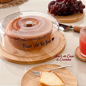 BOLEIRA DE BAMBU COM TAMPA PERSONALIZADAS