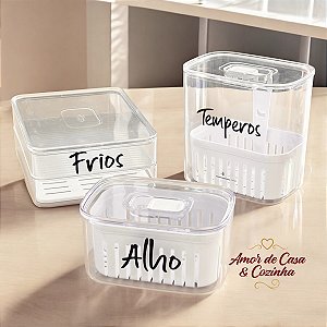 KIT ORGANIZADOR DE GELADEIRA CLEAR ESPECIAL 3 UN