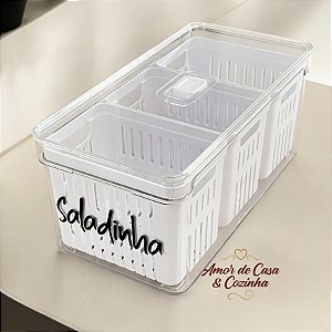 ORGANIZADOR COM 3 CESTOS CLEAR ESPECIAL 5 L