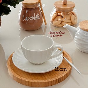 BANDEJA PRATO DE BAMBU COM BORDA 18CM  OU 20 CM VERONA