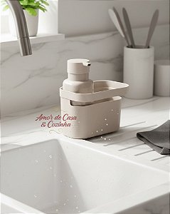 MONTE SEU KIT DISPENSER E ORGANIZADOR DE PIA TRIUM BEGE