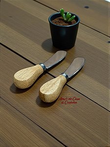 ESPATULA PARA QUEIJO INOX CABO DE MADEIRA