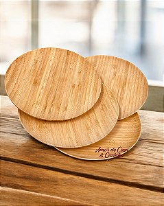 KIT PRATO DE BAMBU VERONA 18CM
