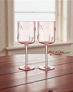 JOGO TAÇAS DE ÁGUA E VINHO BUTTERFLY DE VIDRO 390ML