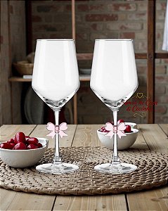 JOGO TAÇAS DE ÁGUA E VINHO LACE DE VIDRO 430ML