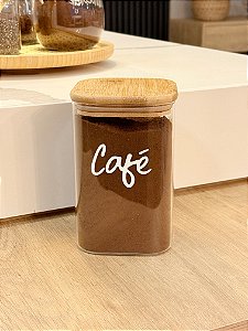 POTE DE VIDRO E BAMBU HERMÉTICO FLAT 1,1L