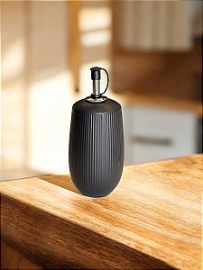 GALHETEIRO DE PORCELANA PRETO GRANFINE 250ML