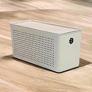 KIT CESTOS ORGANIZADOR FLOW BEGE 34X15X13CM