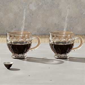 CONJUNTO 2 XÍCARAS DE CRISTAL RENAISSANCE BOLA 200ml