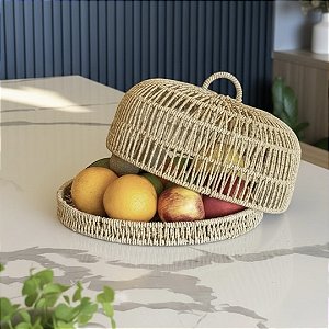 CESTO MULTIUSO BANDEJA MAIS TAMPA TRÊS FORMATOS