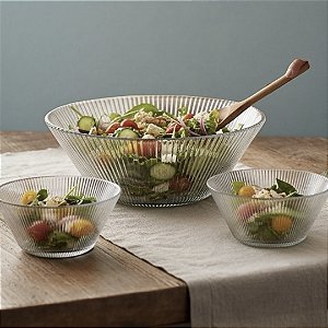 CONJUNTO BOWL E TAÇAS DE VIDRO GRAFIATO PARA SERVIR 7PEÇAS