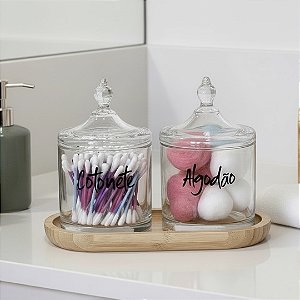 POTICHE DE VIDRO PERSONALIZADO 15,5 CM