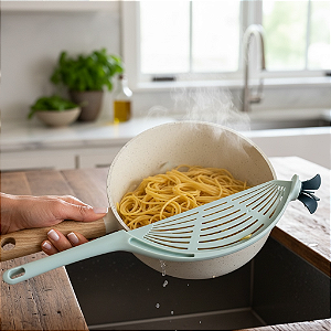 ESCORREDOR PARA PANELA PORTÁTIL DE PLÁSTICO 34 CM