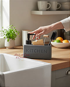 PORTA DETERGENTE WOLFF COM SUPORTE PARA ESPONJA SOFT TOUCH