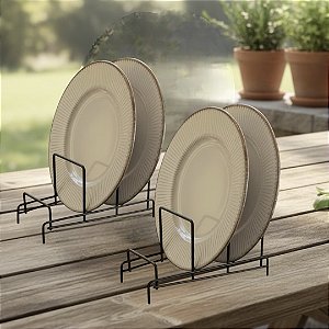 ORGANIZADOR PRATOS E TAMPAS DE FERRO 17X13CM