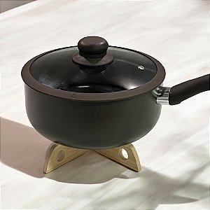 DESCANSO DE PANELA COM ENCAIXE EM  BAMBU NATURAL 20X20CM AVULSO OU KIT